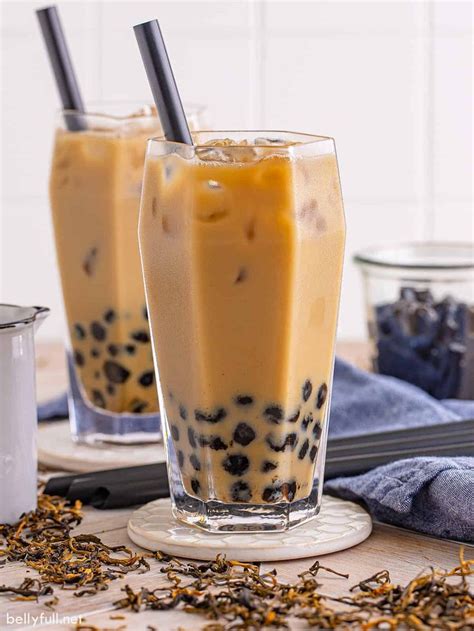 Made With Black Tea Tapioca Pearls Brown Sugar And Sweetened