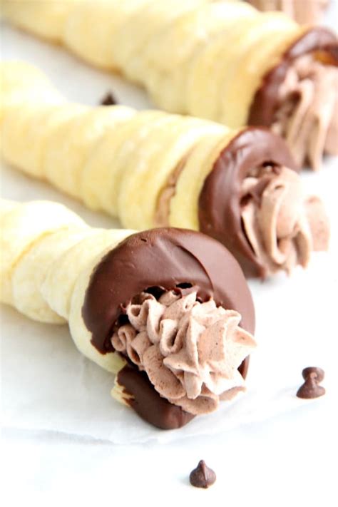Chocolate Cream Horns Recipe Food Fanatic