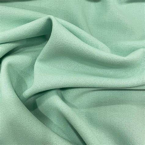 Jade Green Crepe 100 Wool Fabric — Tissus En Ligne