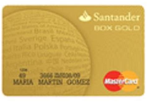 Hipotecas Cr Ditos Y Pr Stamos Tarjeta De Cr Dito Santander Box Gold