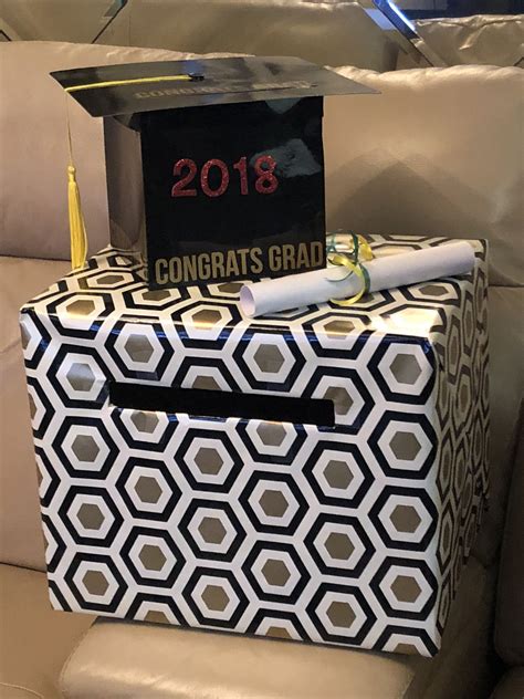 Diy Card Box Graduation` Card Template