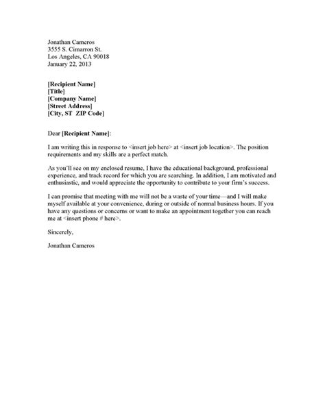 Cover letter format choose the right cover letter format for your needs. Cover Letter - Jonathan Cameros' Portfolio
