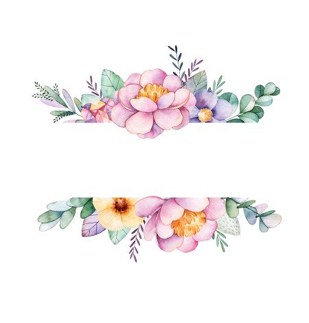 Pin by Ruelas on GeoFilters snapchat | Watercolor border, Floral watercolor, Watercolor flowers