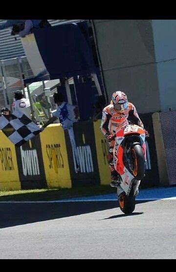 Wheelie Marc Marquez Wheelies Over The Line At Jerez 2014 To Win Race