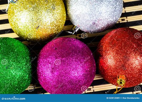 Colored Christmas Balls Stock Image Image Of December 82812089