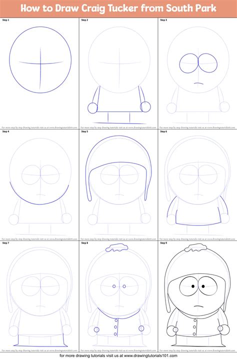 How To Draw Craig Tucker From South Park Printable Step By Step Drawing