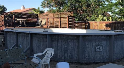 16x24 Doughboy Above Ground Pool New Liner In Box And Deck For Sale