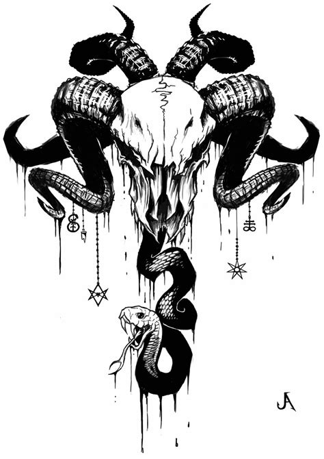 Demon Skull Tattoo By Jasperavent On Deviantart