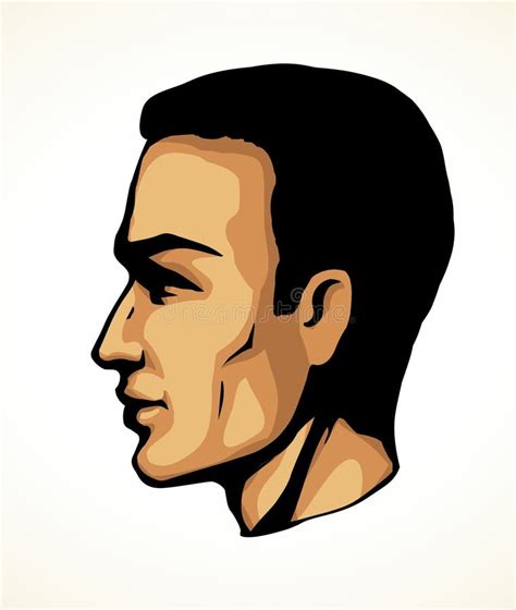 Profile Of A Handsome Man Vector Drawing Stock Vector Illustration