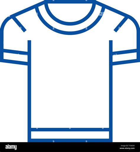 Men T Shirt Line Icon Concept Men T Shirt Flat Vector Symbol Sign