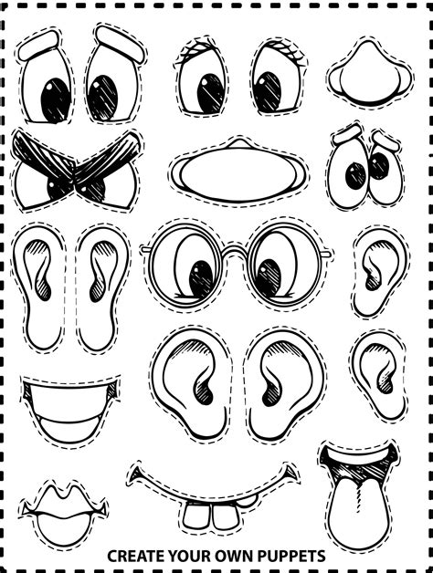 Marvelous coloring wedding dresses vintage dress picture create. Create Your Own Face Coloring Page | Monster crafts ...