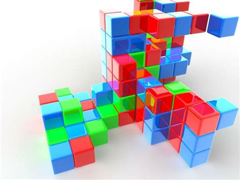 3d Positioned Tetris Blocks
