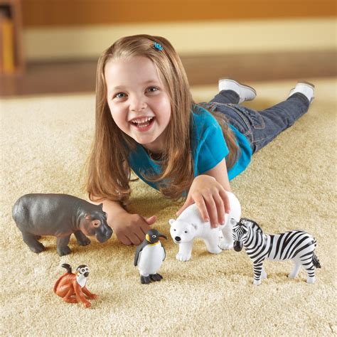 Jumbo Zoo Animals Set Of 5