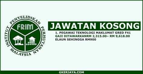 We did not find results for: Jawatan kosong terkini di FRIM | Peluang terbuka di ...
