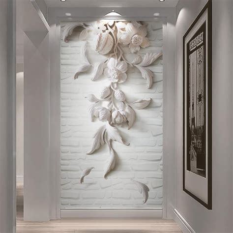 Beibehang Custom Papel Mural Embossed Lotus Wallpapers For Living Room