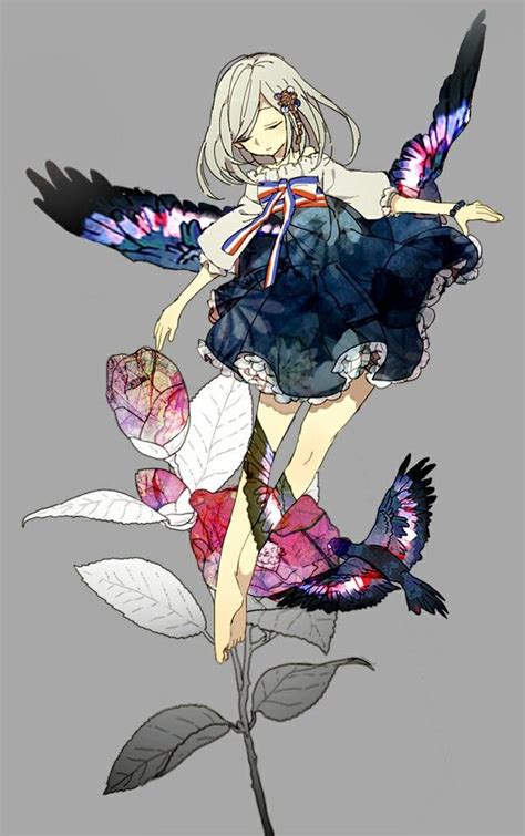 Free Printable Anime Girl And Bird Wallpaper Quotes