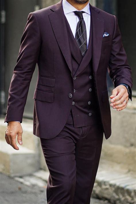 Mens Plum Wedding Suit Groom Style Giorgenti Custom Suits Brooklyn