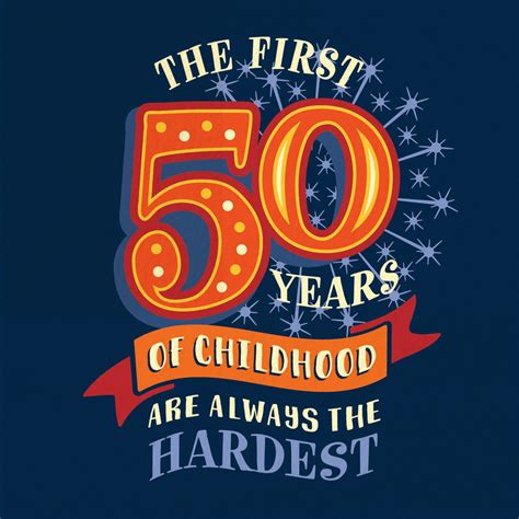 Funny 50th ‘childhood Milestone Birthday Card By The Typecast Gallery