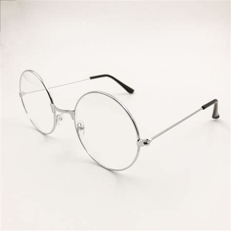 Retro Metal Frame Fashion Round Sunglasses Flat Glasses Silver Frame Free Hot Nude Porn Pic