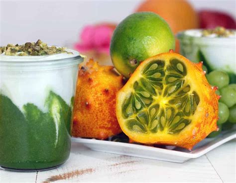 Sunny Kiwano Kale Smoothie Exotic Fruit Vegan Green