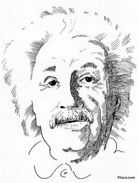 Albert Einstein Coloring Page Sketch Coloring Page