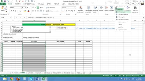 Contabilidad En Excel Plantilla Programada Sistema Contable S
