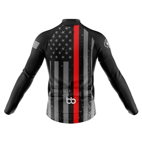 tactical thin red line long sleeve club jersey cycling apparel and gear bicycle booth