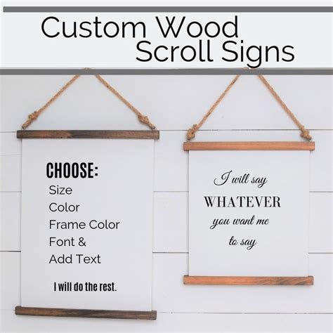 Custom Scroll Sign Custom Wood Scroll Sign Scroll Style Etsy