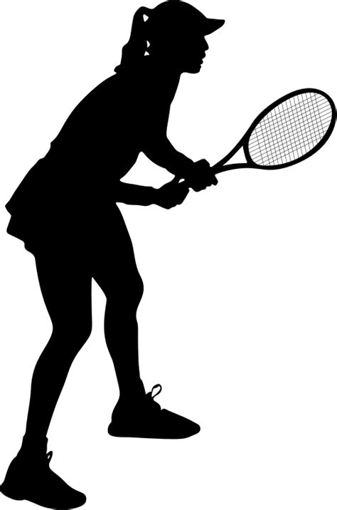 Female Tennis Player Silhouette Openclipart