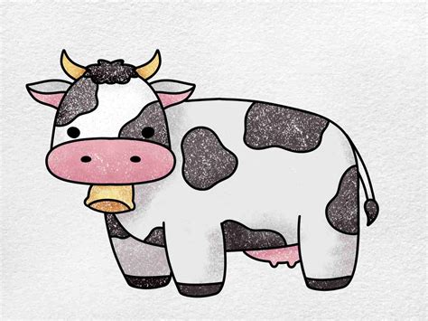 How To Draw A Cute Cow Helloartsy