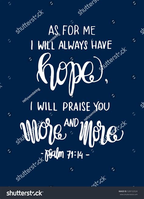 As For Me I Will Always Have Hope I Will Royalty Free Stock Vector