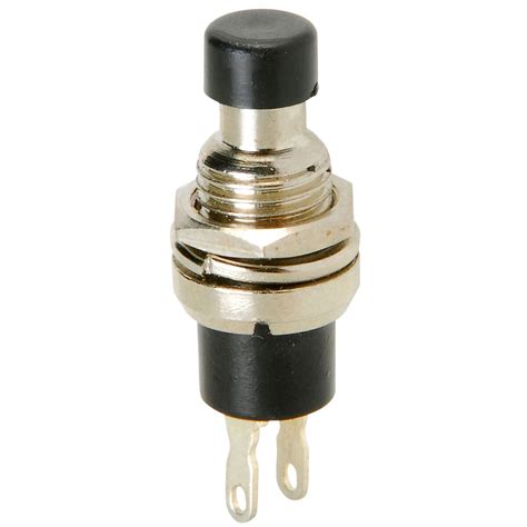 Momentary Nc Classic Small Push Button Switch Black 3a 125v