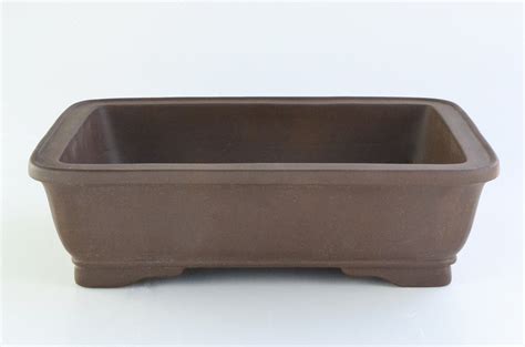 Large Unglazed Rectangular Yixing Purple Clay Ceramic Bonsai Pot