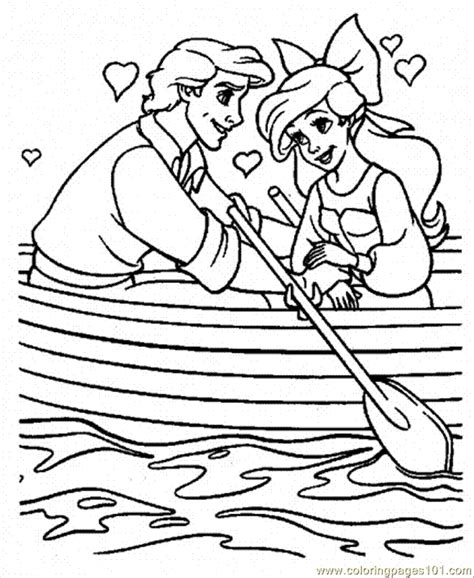 ariel and eric coloring pages coloring home