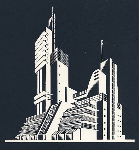 Graphic Design By Iakov Chernikhov 1925 1933 Architecture Drawing