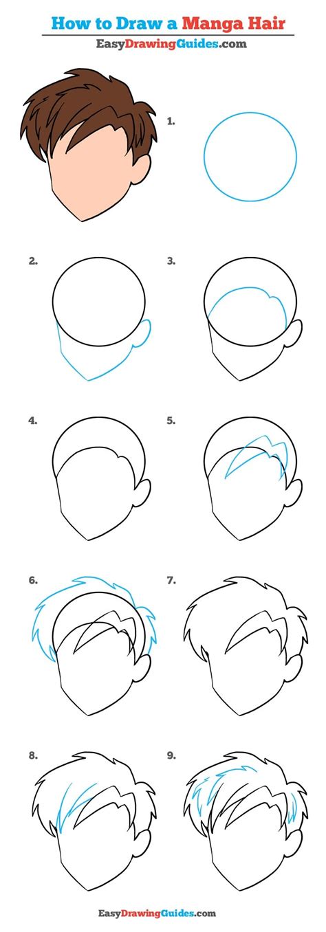 Anime eyes step by step tutorial. How to Draw Manga Hair - Really Easy Drawing Tutorial