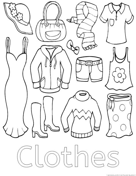 Clothes Coloring Pages Printable Coloring Pages