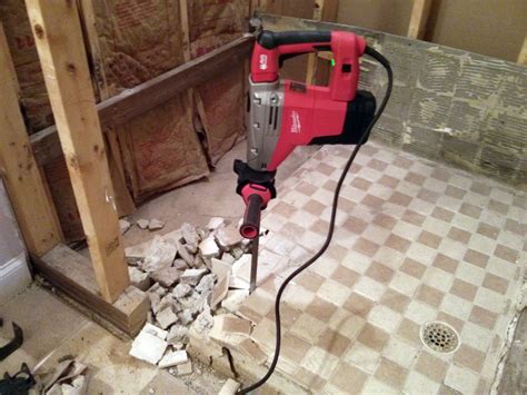 Are doubts rolling over your. Hammer drill makes removing old shower pan much easier ...