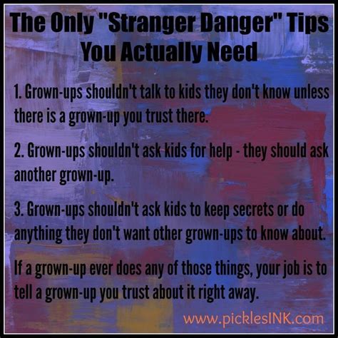 Stranger Danger Tips The Only Stranger Danger Tips You Actually