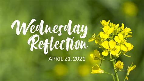 Wednesday Reflection April 21 2021 Youtube