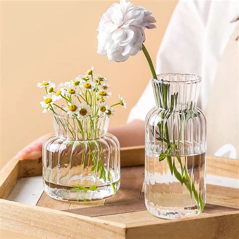 식물 병 화분용 투명 유리 꽃병 북유럽 크리에이티브 수경 테라리움 배열 용기 꽃 테이블 꽃병 aliexpress