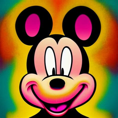 Lexica An Extremely Psychedelic Portrait Of Mickey Mouse Surreal