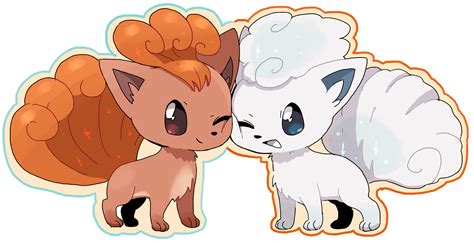 Vulpix And Alolan Vulpix Touching Each Other Faces Pokémon Know