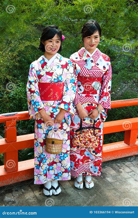 Traditional Japanese Culture Kimono Women Editorial Stock Image