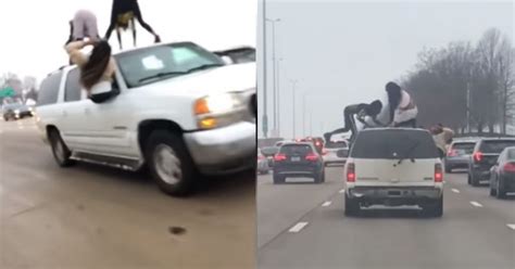 Women Twerk On The Roof Of Moving Suv Right In The Middle Of Rush Hour