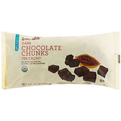 Greenwise Chocolate Chunks Organic Dark 72 Cacao Publix Super Markets