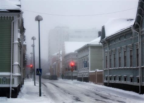 Free Photos Night Town In Winter Oulu Finland Pixabay