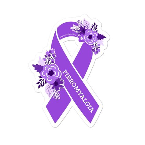 Fibromyalgia Stickers Fibro Awareness Ribbon Sticker Etsy
