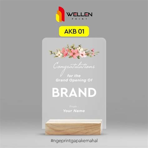 Jual Cetak Papan Ucapan Acrylic Print Custom Souvenir Akrilik Kado