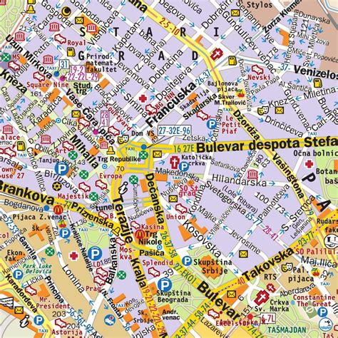 Beograd Plan Grada Map By Geoforma Fze Avenza Maps